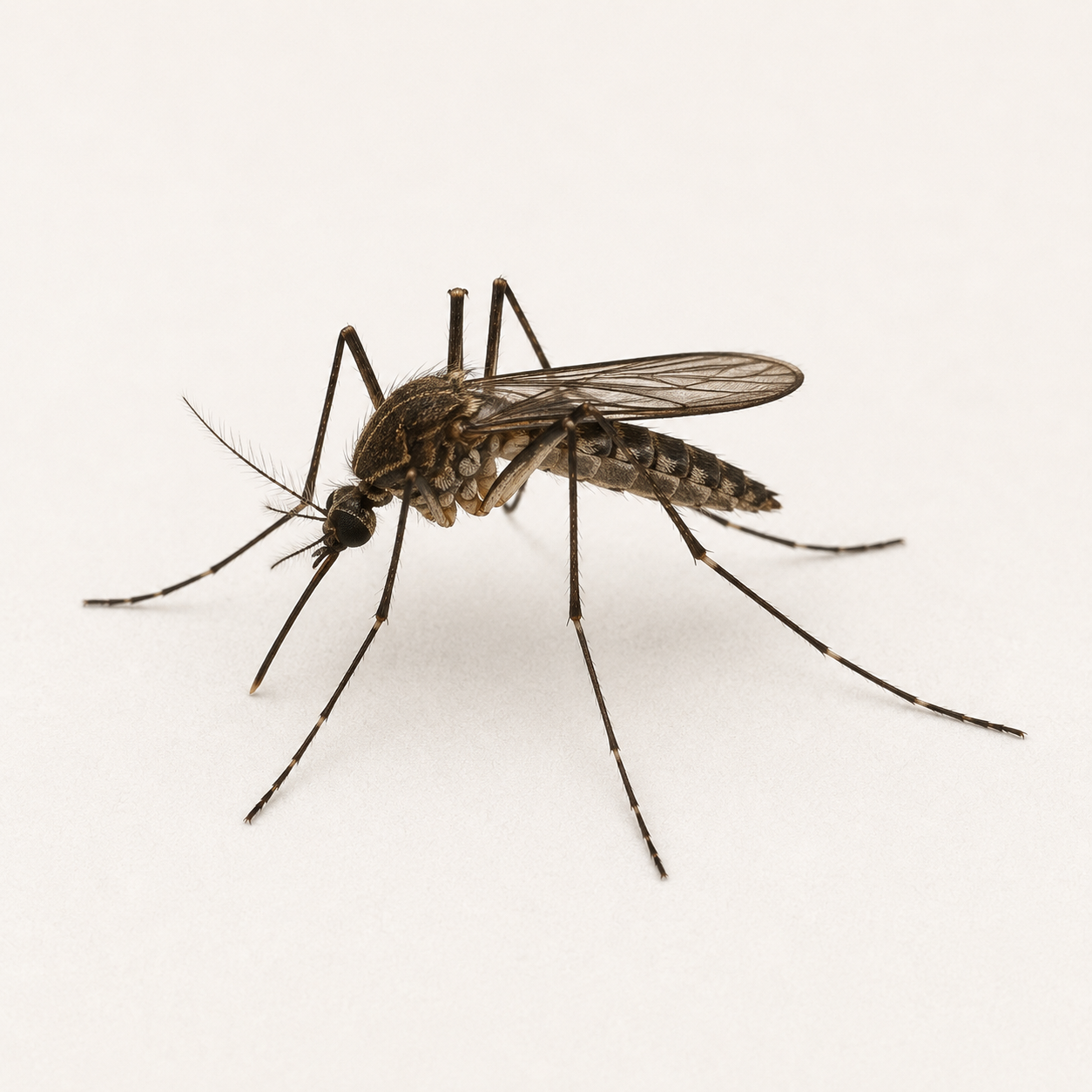 Moustique identifiable sur une surface claire