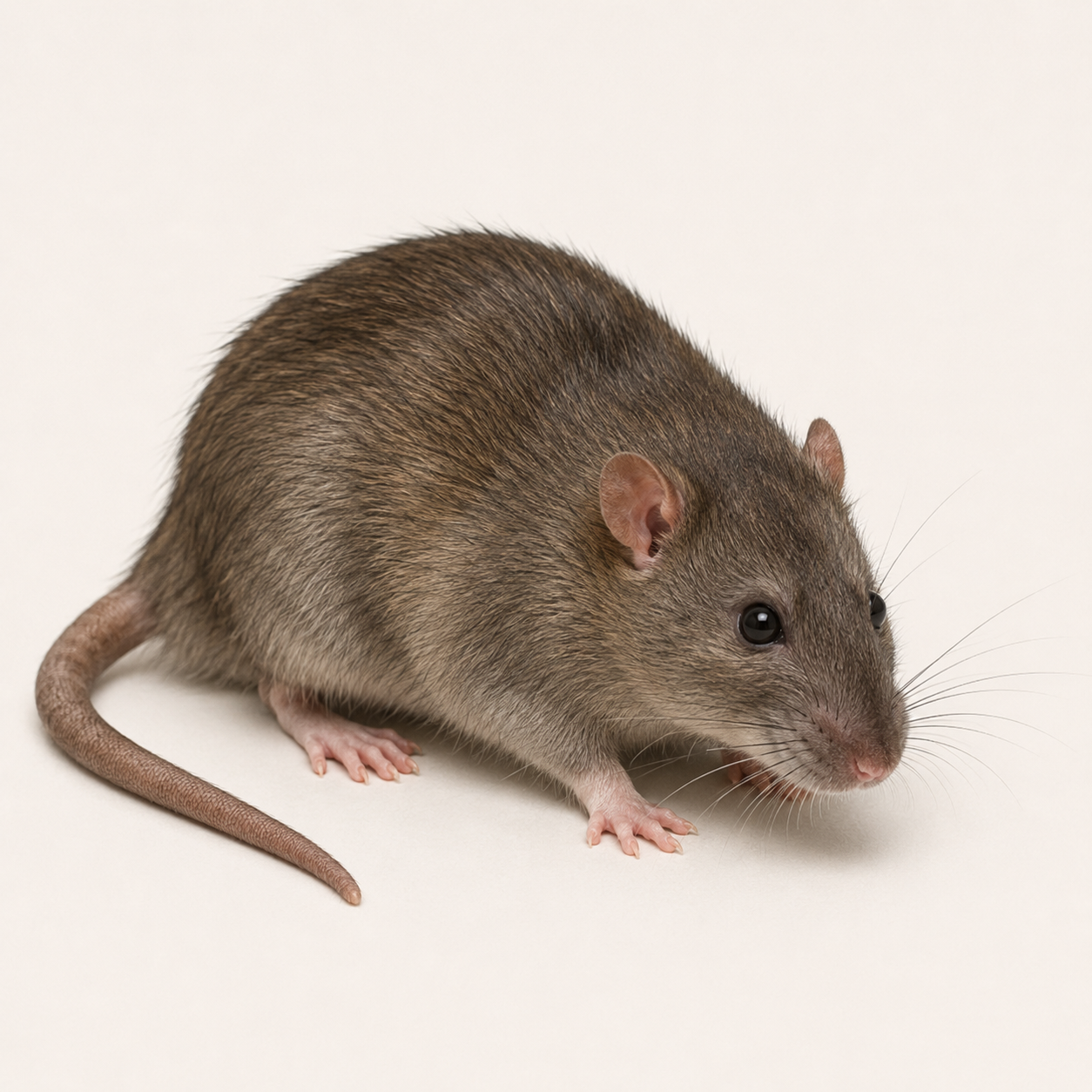 Rat identifiable sur une surface claire